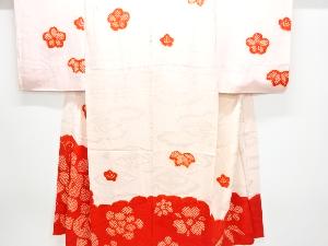 アンティーク　絞り花模様長襦袢